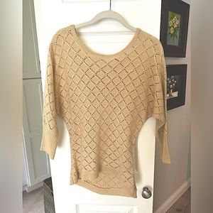 Light brown crochet pattern sweater